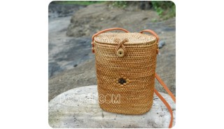 bucket sling bags full handwoven rattan grass handmade